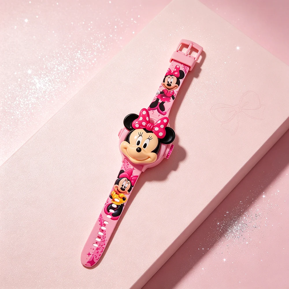 2026 Fashion 3D Projection Minnie Children Watches for Kids Frozen Elsa Girls Digital Clock School Student Gift relogio infantil - view 4