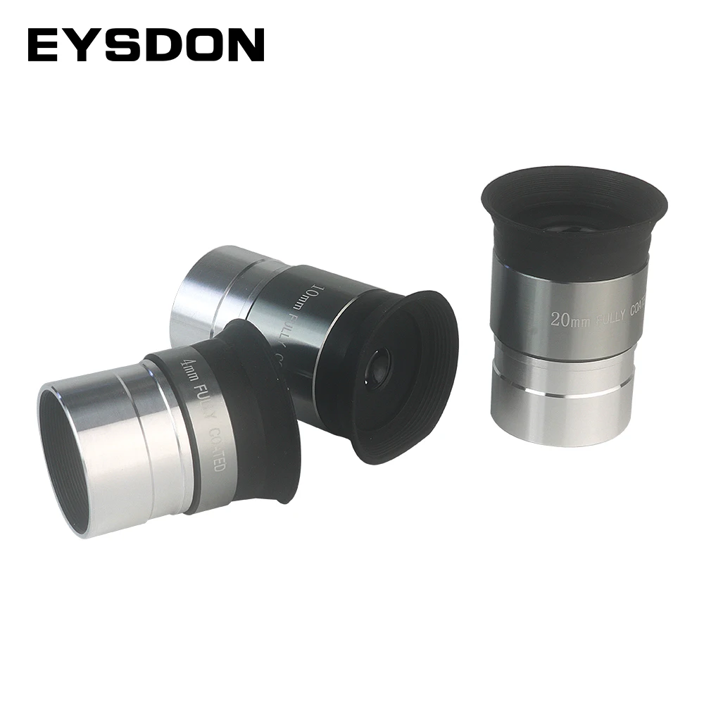 EYSDON Ocular de telescopio de 1,25 pulgadas Vidrio totalmente recubierto con roscas de filtro M28.6x0.6 mm 4 mm/10 mm/20 mm Tres opciones disponibles