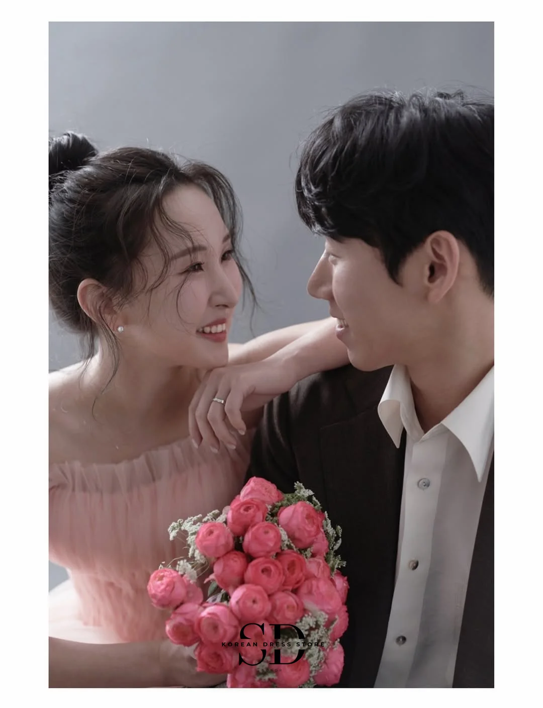 Sondr Light Pink Korean Wedding Dresses Tulle Strapless Elegant Reception Dresses Customized Evening Party Dresses for Wedding