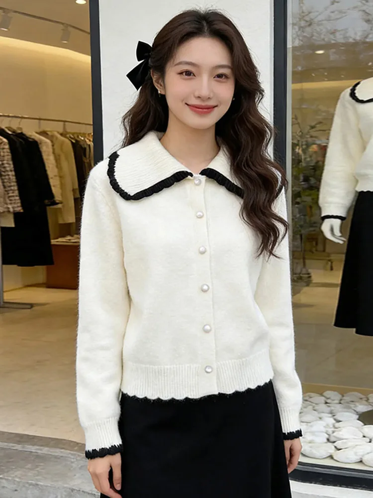 

Универсальный длинный вязаный свитер-кардиган для женщин, весенний, свободный, стройнящий, мягкий, роскошный, стильный