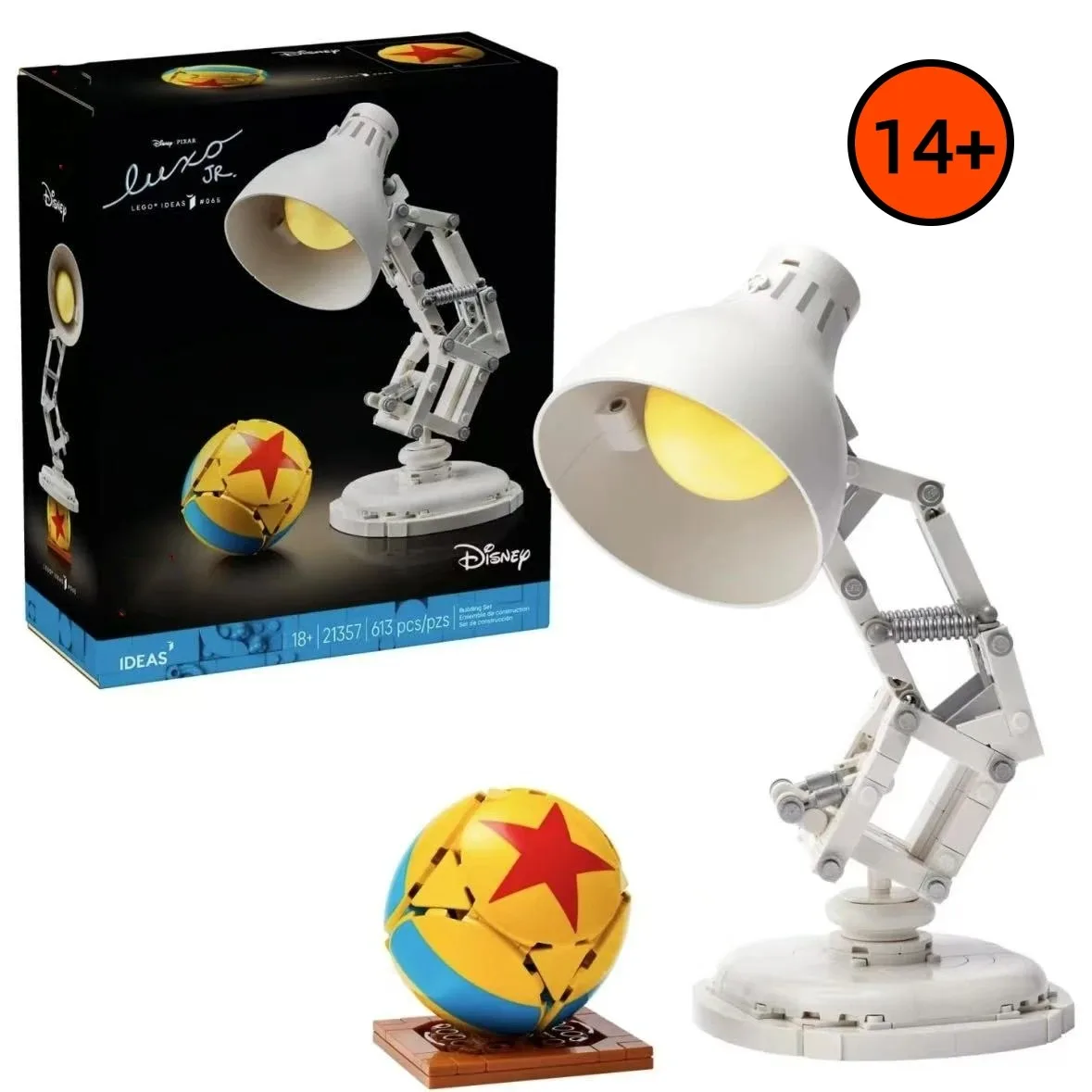 

MOC Creative 21357 Light Accumulation Wood Table Decorative Tiles Collection Toys Birthday and Christmas Gifts