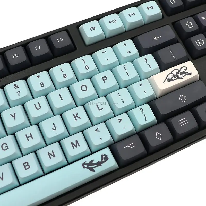 Mizu 132 Keys Keycap PBT XDA Profile Keycovers 5 Sides Dye Sub Keycaps for MX 61 104 108 Mechanical Keyboard