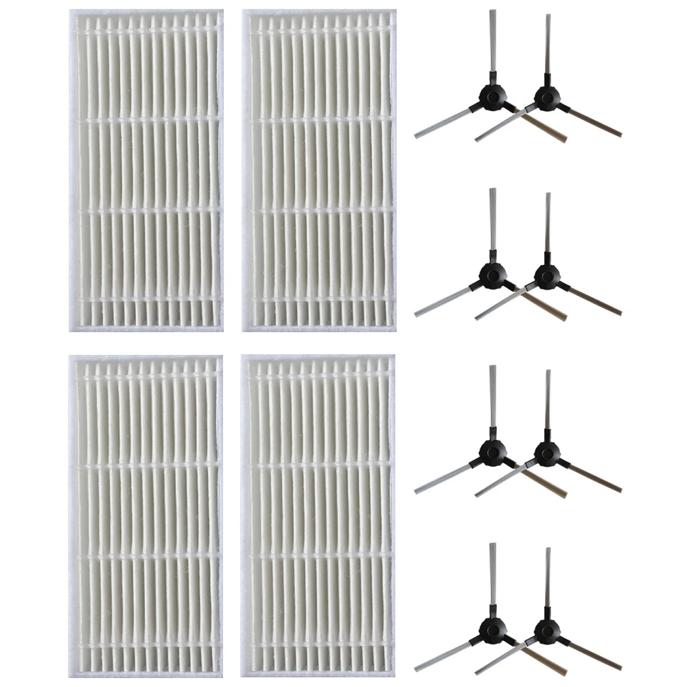

1 Set Side Brush Filter For Blaupunkt-BLUEBOT XSMART BPK-VCBB1XS Robot Vacuum Cleaner Sweeper Kit 4 Filters 8 Side Brushes