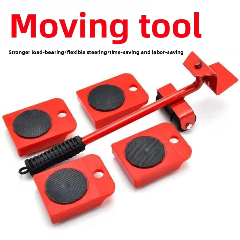 Heavy Duty Furniture Moving Dolly, Labor-saving Single Person Lifting Slider, Portable Roller Transport Large Household