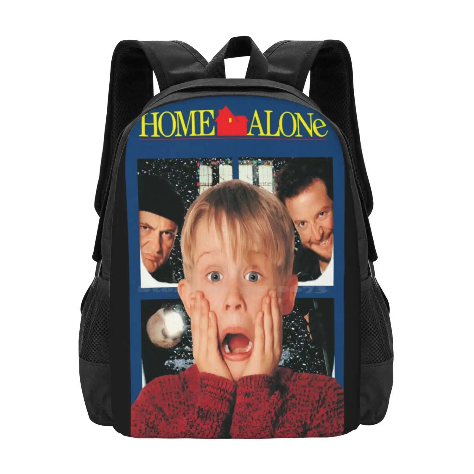 Mochila con diseño de patrón para estudiantes universitarios adolescentes, bolsos para el hogar, película de los 90, Kevin macauray Culkin, Retro, nostálgico, Joe