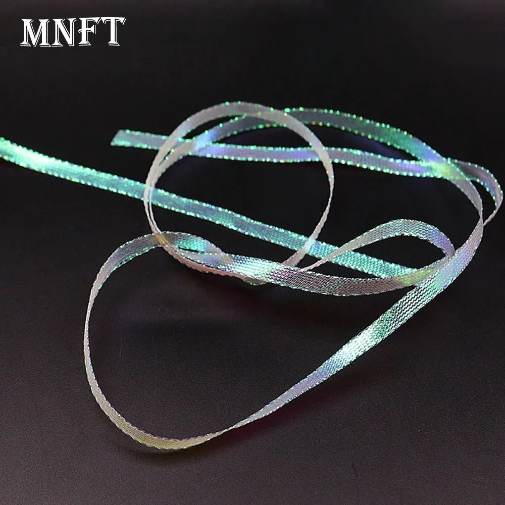 2m gelo pérola trança 3/5mm plana diamante trança renda brilho camarão costas perolado trançado mosca amarrando material