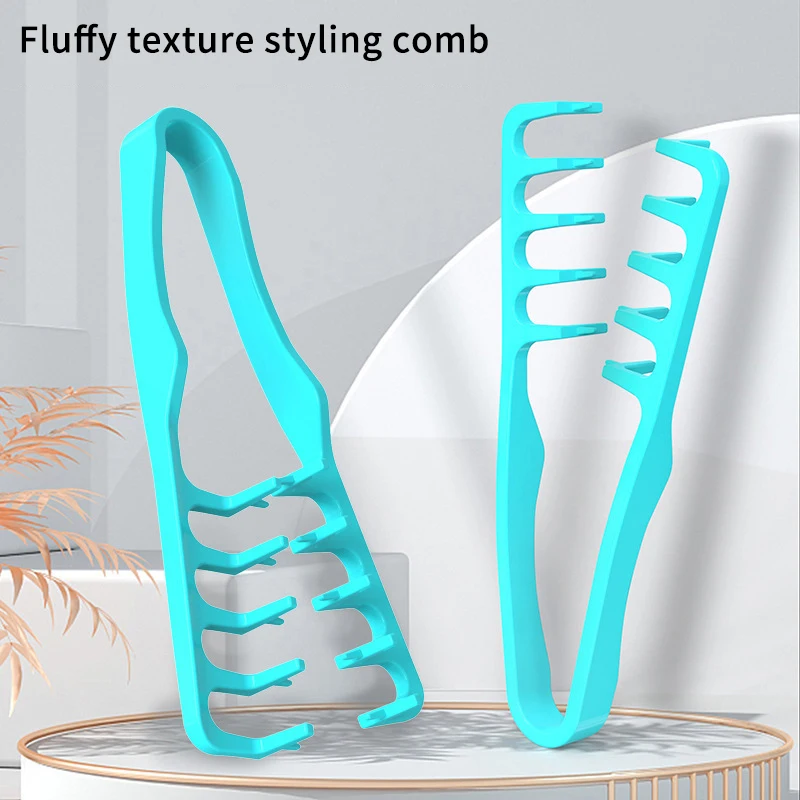 Rich and wide toothed hair comb and curling tool suitable for all hairstyles, with a fluffy texture