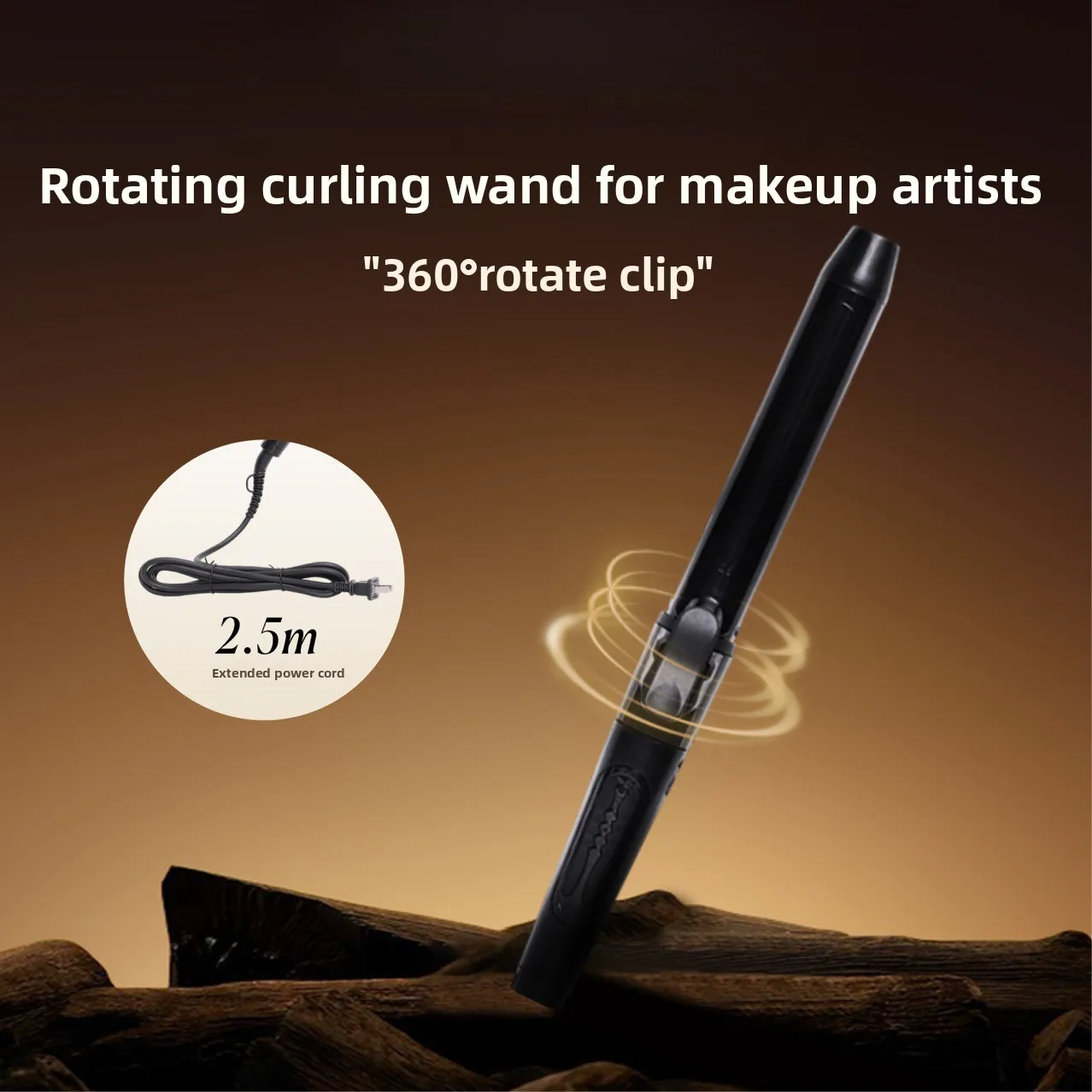 Rotatable Curling Iron for Long-lasting Setting Barber Shop Large Curling Hair Salon Electric Curling Iron for Makeup Artists