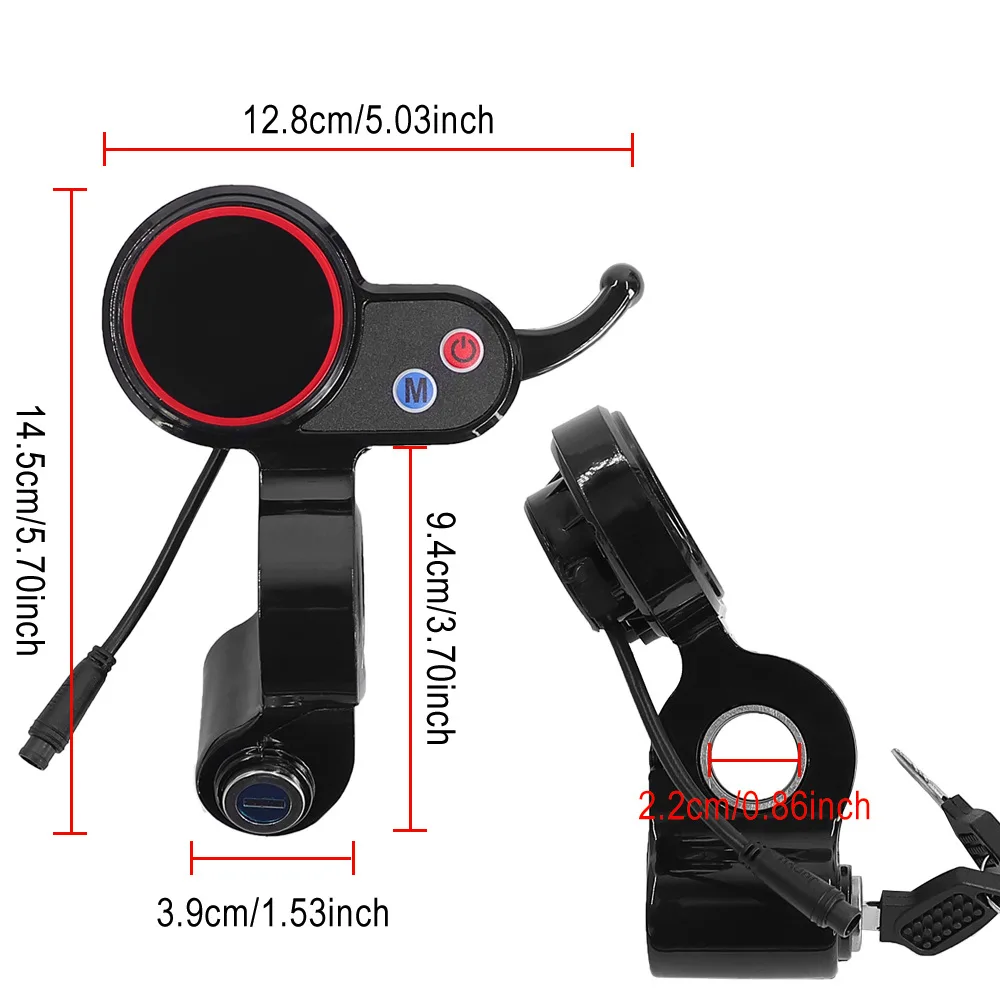 Kickscooter Parts LCD Display For Hitway H5 Electric Scooter Display With Locking Instrument Dashboard Accessories - view 3
