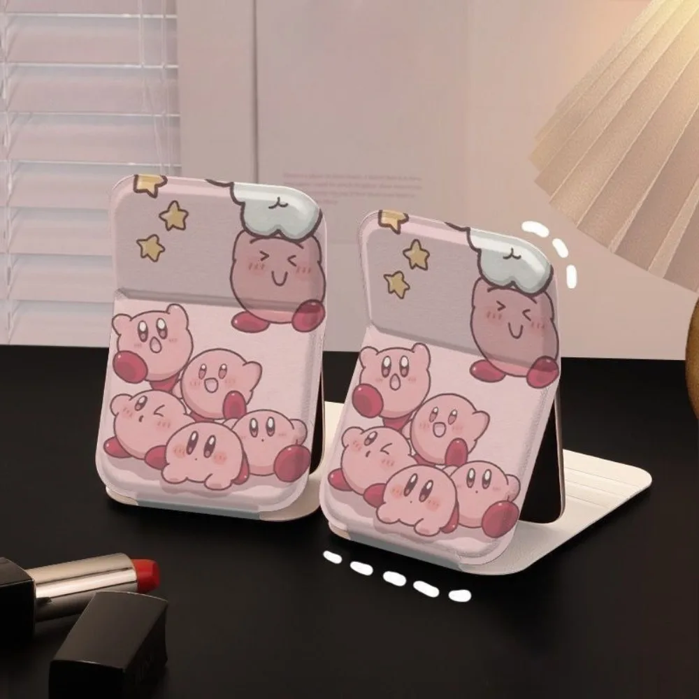 

Pink Star Kirby Girls' Dormitory Office Carrying Folding Makeup Desk Mirrors