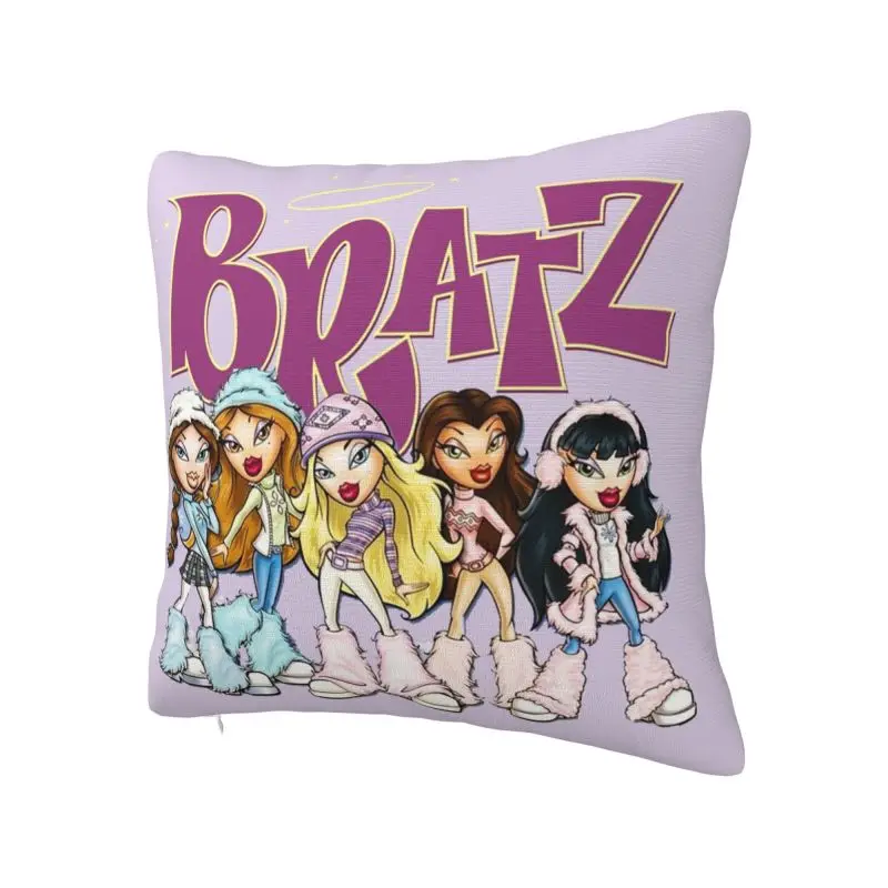 Nordic Bratz Doll Cushion Cover Velvet Tv Movie Cartoon Pillow Case Home Decorative