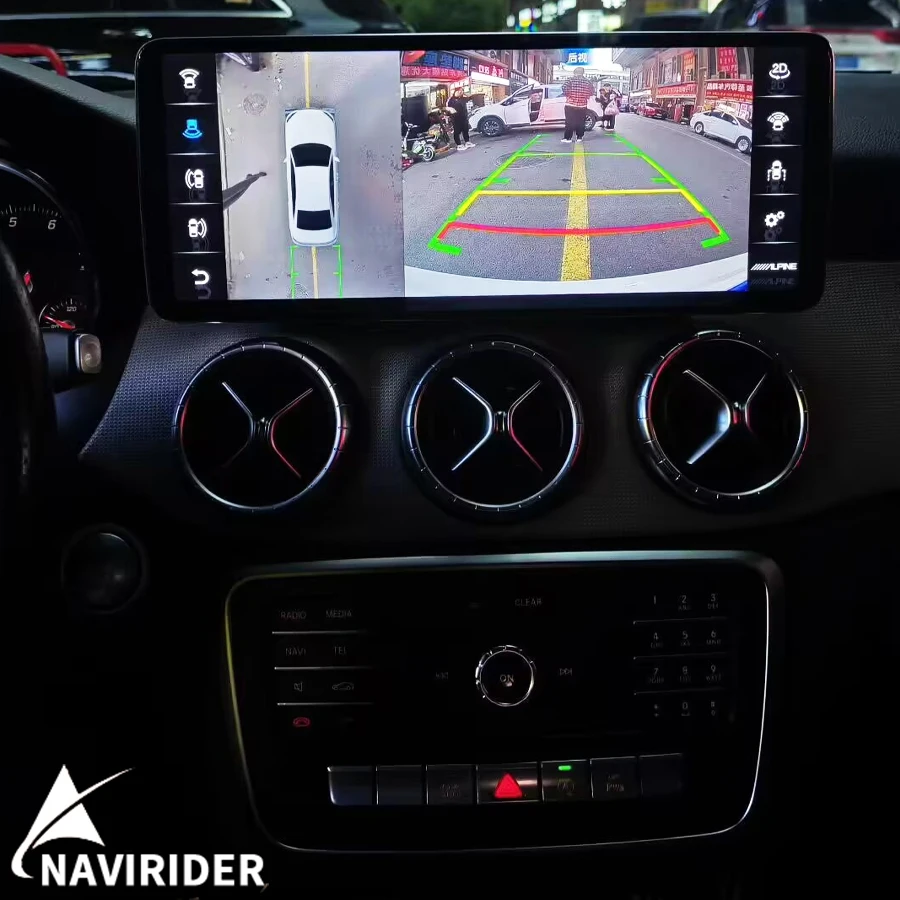 Android Auto Huawei Hicar Car Radio For Mercedes Benz A W176 CLA C117 X117 GLA X156 2013-2018 12.8'' 1080P Carplay Linux System