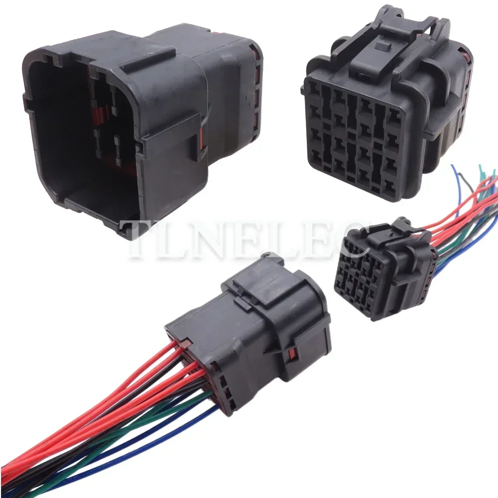 16 Pin Way Automotive Wire Harness Connector with Wires Auto Electric Wiring Waterproof Sockets 7123-7564-30 7222-7564-40