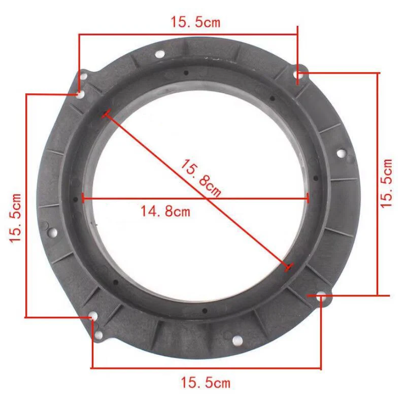 6.5 Inch Speaker Adapter Spacer Horn Pad Mounts Audio Modification Bracket For Audi A3 A4 A5 A6 Q3 Q5 Front Door