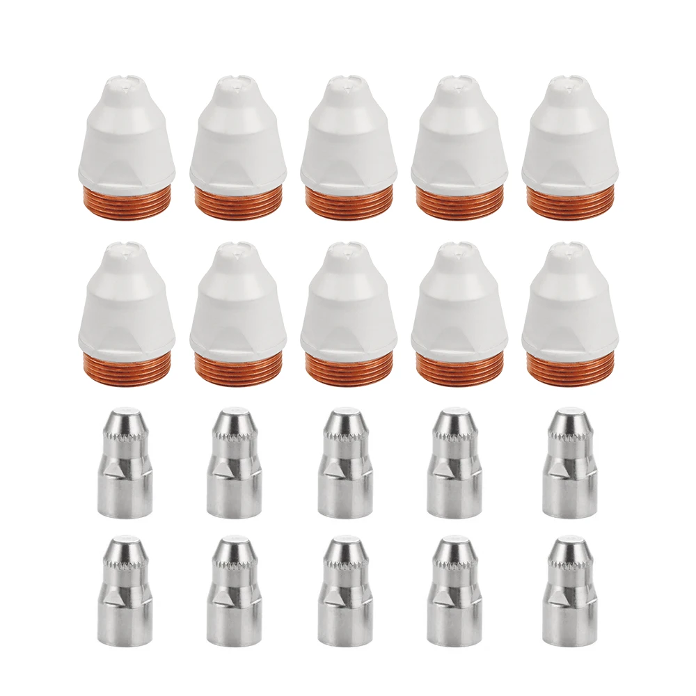 Boquilla protectora recubierta P80, electrodo de 1,1/1,3/1, 5/1,7mm, antorcha de corte por Plasma 60A 80A 100A P80, punta de soldadura de antorcha de Plasma CNC