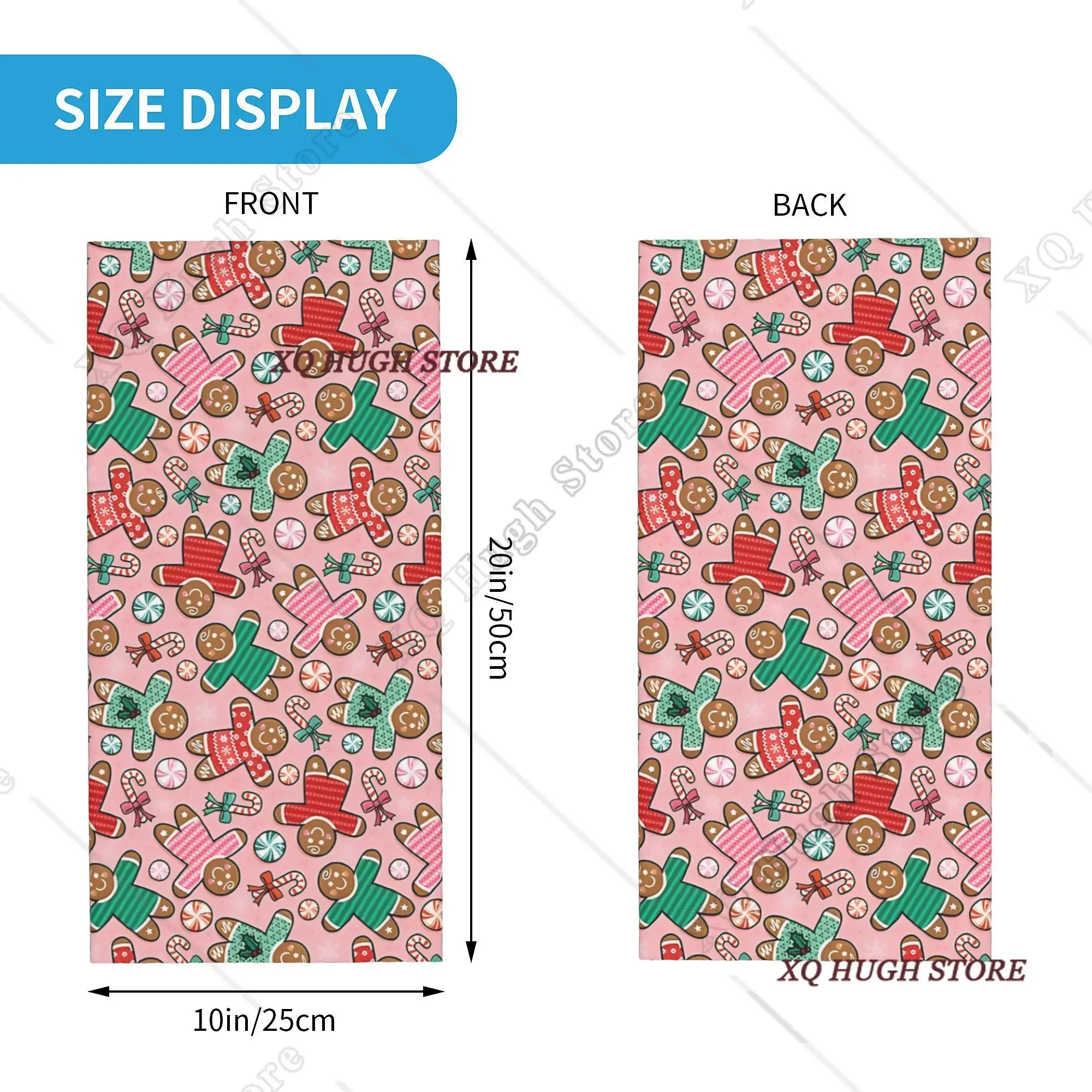 وشاح برقبة متعدد الاستخدامات مطبوع عليه خبز الزنجبيل لركوب الدراجات وركوب الدراجات النارية |   أغطية الرأس الشتوية للبالغين