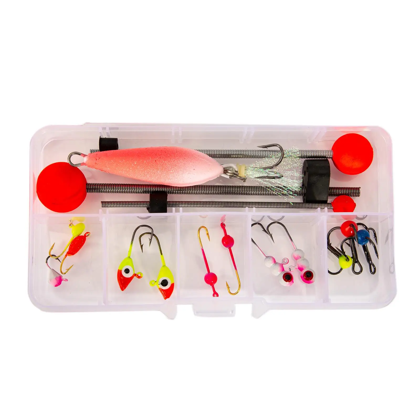 

Ice Fishing Rod Set, Ice Fishing Jigs with Carbon Steel Hooks, Angling Fishing Line Hook