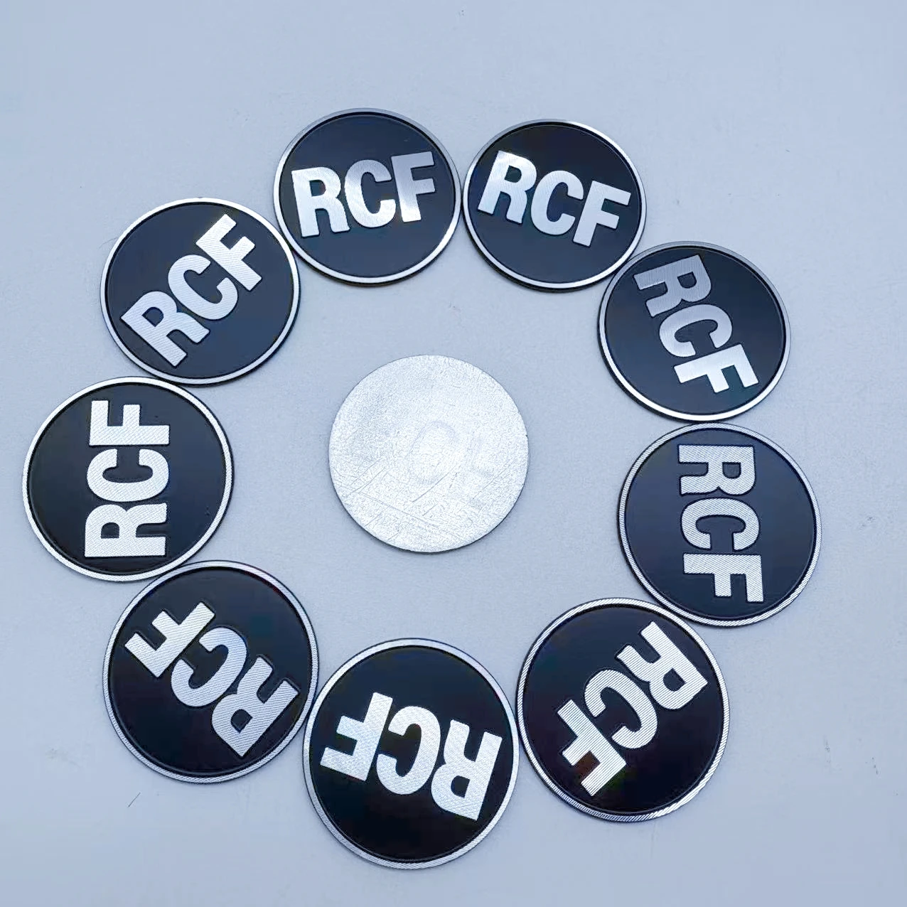 New 2pcs 4pcs 10pcs 3D Metal High -Quality RCF Speakers Emblem Logo Hi-Fi Car Audio Stereo Speaker Badge Car Styling Accessories