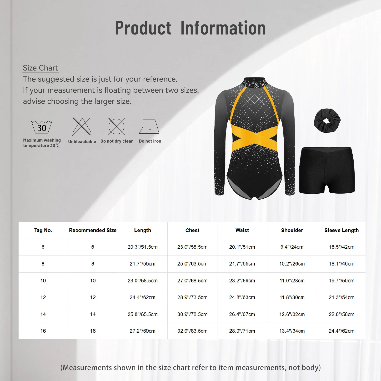 Conjuntos de gimnasia de ballet para niñas, conjunto deportivo con diamantes de imitación brillantes y patrones de bloques de color