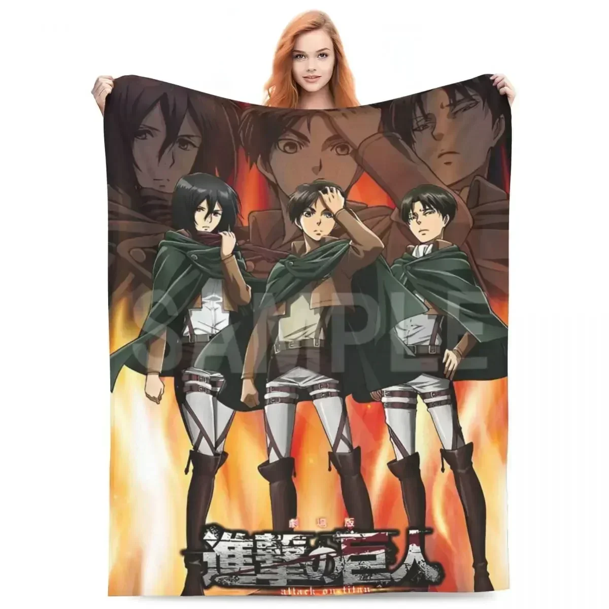 attack-on-titan-anime-manga-fleece-throw-blankets-action-blanket-for-bedding-travel-lightweight-thin-bedroom-quilt