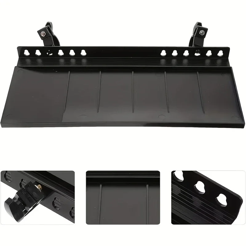 1Pc Painting Tray Attachment, Matte Black Art Supply Shelf with Raised Lip for Painting and Sketching Storage Racks