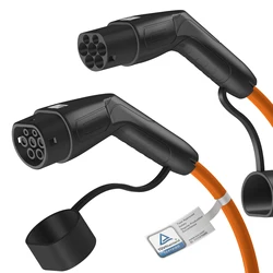 Cable de carga trifásico para coche EV, Cable de extensión tipo 2a tipo EV, 32A, 22KW