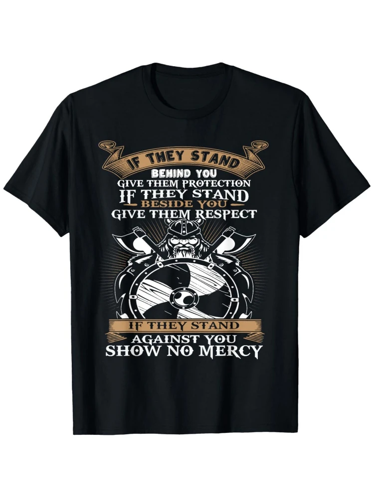 

Nordic warriors Forever Valhalla-with Nordic warriors Ship& Axe Design-100% cotton O-neck short sleeve printed men's T-shirt.