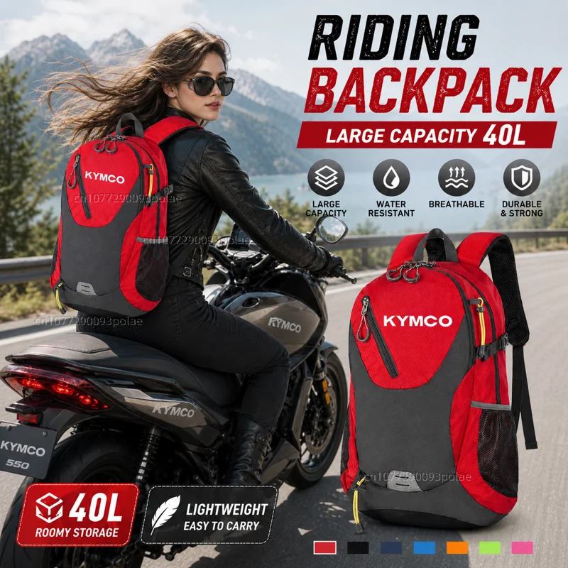 For KYMCO Xciting 250 300 400 AK550 AK 550 2017 - 2020 Large Capacity WRacing travel Men waterproof Backpack Bag Motorcycle Gift
