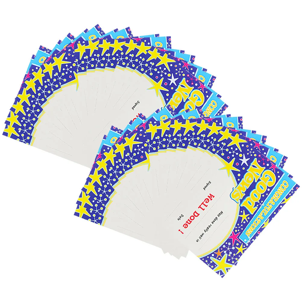 

200 Sheets Motivational Award Certificates A6 Size Awards School Supplies High Definition Color Printing Certificate Paper