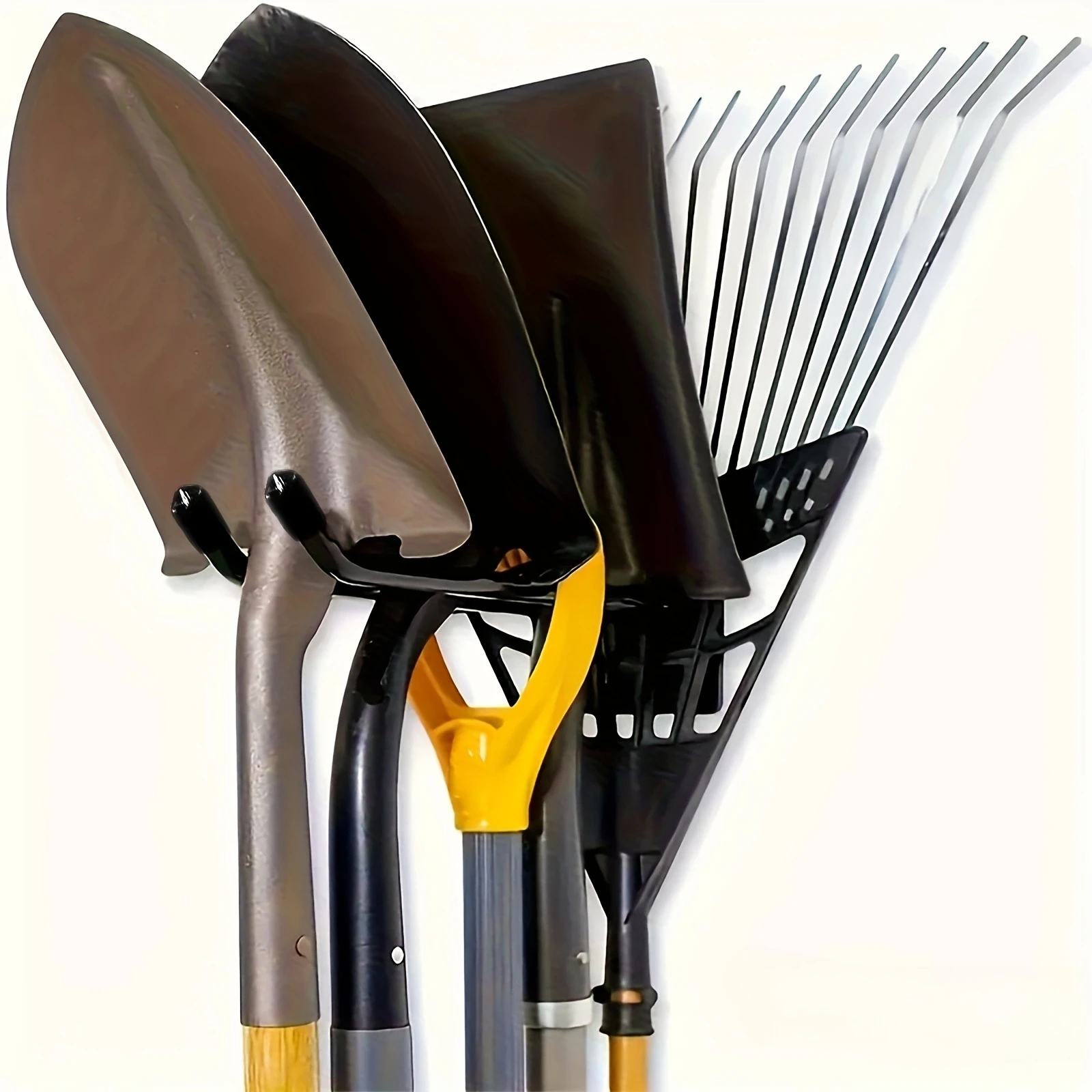 1pc Heavy-Duty Wall-Mounted Metal Tool Rack,Broom Holder, Shovel Organizer,Durable Garage & Garden Storage for Rakes, Brooms