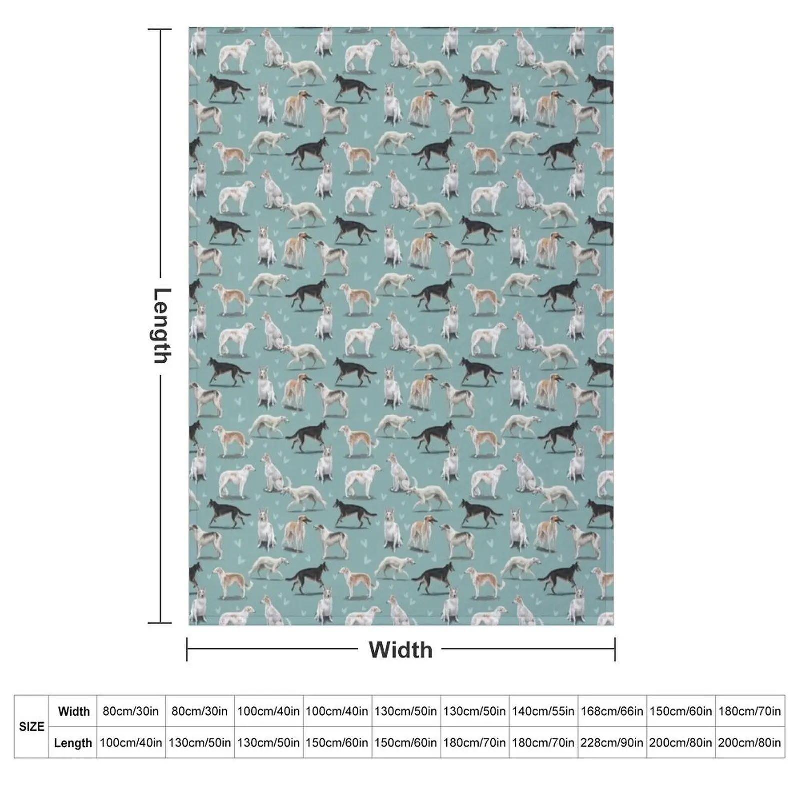 The Borzoi Throw Blanket wednesday Decorative Sofa Hairys Nap halloween Softest Blankets