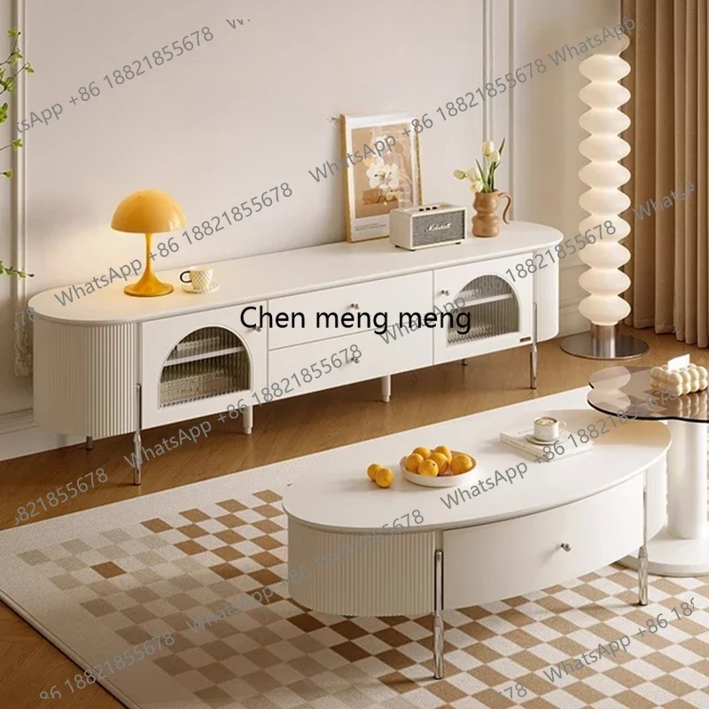 

RR White Cabinets Tv Stands Modern Living Room Nordic Designer Tv Table Minimalist Aesthetic Suporte Para Tv Italian Furniture