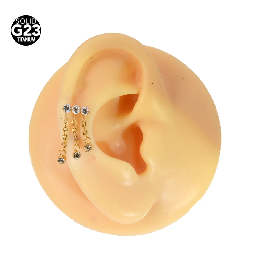 الزركون هيئة ثقب المجوهرات ، G23 التيتانيوم سلسلة ، استرخى الأذن ترصيع ، الزركون أعلى Labret ، الأذن شماعات سلاسل ، منحني بار قلادة