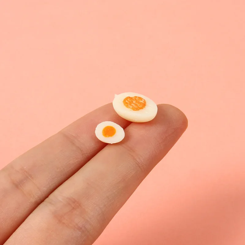 نموذج لعبة يدوية الصنع صغيرة للبيض المسلوق ، إكسسوارات صلصال ديكورات دمية ، صلصال ، صغر ، من من من من من من من من 10 من 10