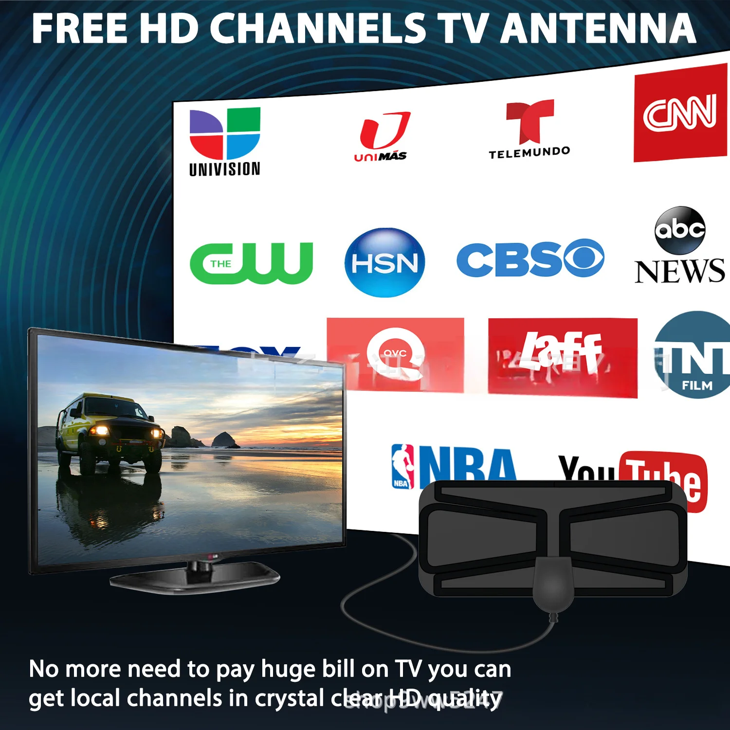 2022 HDTV Antenna New Mini TV Antenna European And American HD Digital TV Antenna