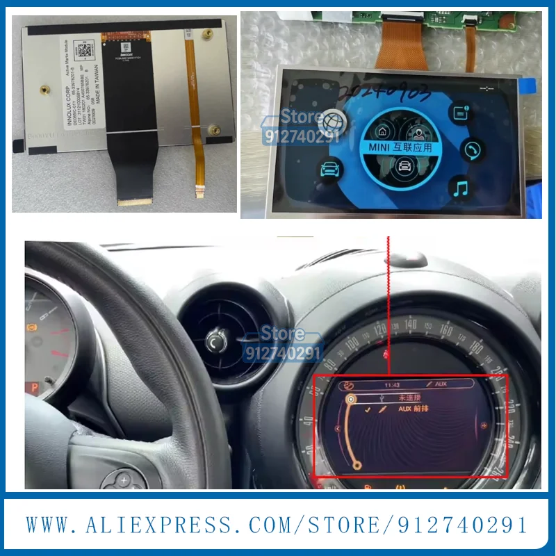 

Original 6.5 Inch LCD Display Screen Matrix DE065IC-01Y 65-33978Z01-B 6A01M0001F104 For Mini R60-R5X Car Inner LCD Screen Repair