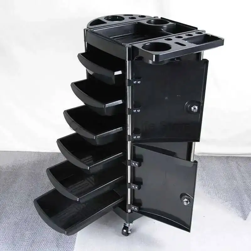 

Japanese Style Nail Salon Trolley Barber Shop Originality Storable Trolley Modern Multifunctional Furniture Skjuta En Vagn HBSC