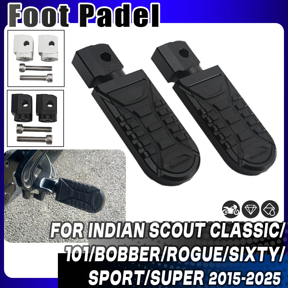 

For INDIAN Scout 60 Sixty Bobber Twenty Rogue Sport Scout Rider Anti-Slip Footrests Motorcycle Accessories Rotatable Foot Pegs