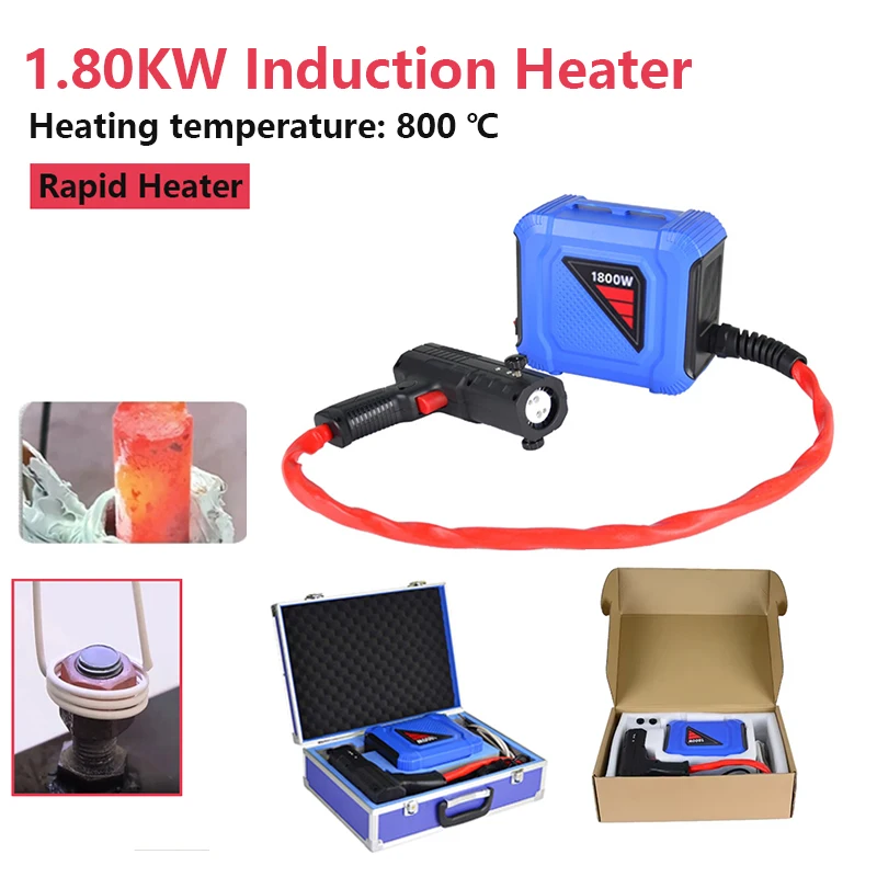 1800W magnetic induction heater Kit portable small flameless for Bolt Remover Car repair tool 4 coils 110V/220V Heating Machine