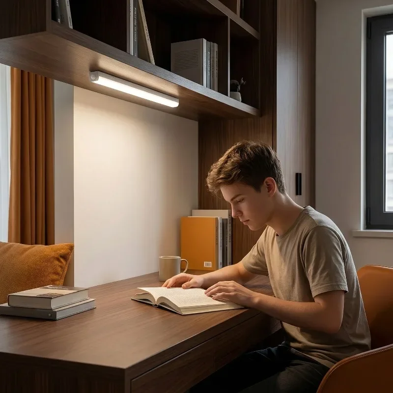 

5PCS Wireless Rechargeable USB LED Motion Sensor Night Lights Dimmable Stick-on Under Cabinet Lighting for Closet Kitchen Stair