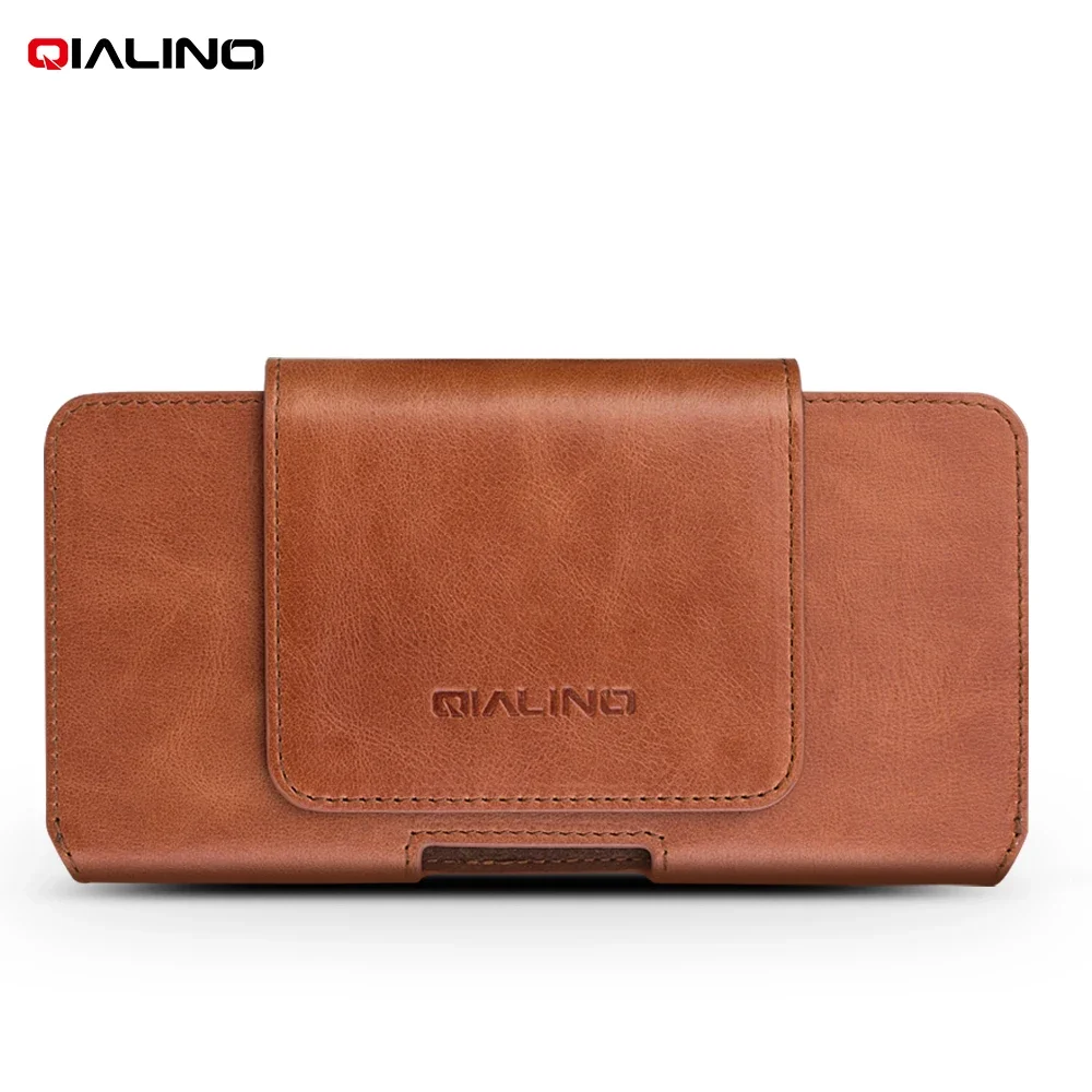 

QIALINO Genuine Leather Case for iPhone 11 Business Style Pure Handmade Cover for Apple iPhone 11 Pro Max Nostalgia Phone Pouch