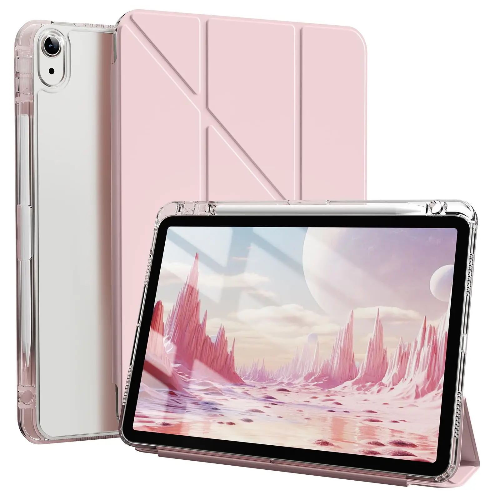 DZSWYCASE Y-förmige Standhülle für iPad A16 11. Generation 11. 10.9, 9/8/7. 10.2, 5/6. 9.7, Air 11 M2 3 Air 10.9, Pro 11 M4, Mini 6/7 Cover 3