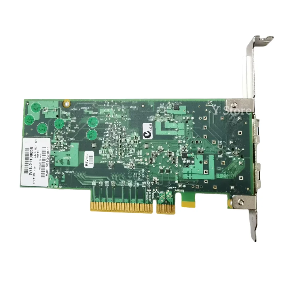 Y ストア HP 518001-001 516937-B21 MNPH29D-XTR ConnectX-2 デュアルポート 2x SFP+ ネットワーク NIC 10Gb PCI-e x8 用