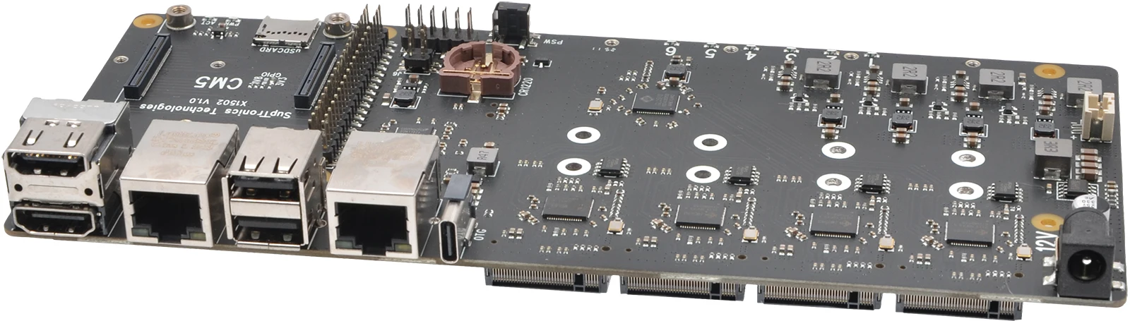 Papan IO Raspberry Pi CM5 NAS 6xNVMe Ethernet ganda X1503