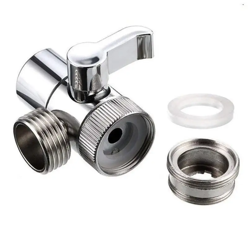 

652F Home Bathroom Essential Faucet to Double Shower Head diverters 360 Rotation Water Conservation Designs Bathroom Accessory