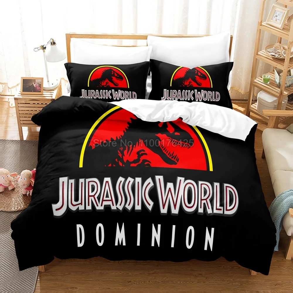 3D Print Jurassic Park Bedding Set Dinosaurs for Kids Single Full Queen Size Comforter Duvet Cover Bedroom Decor Home Textiles