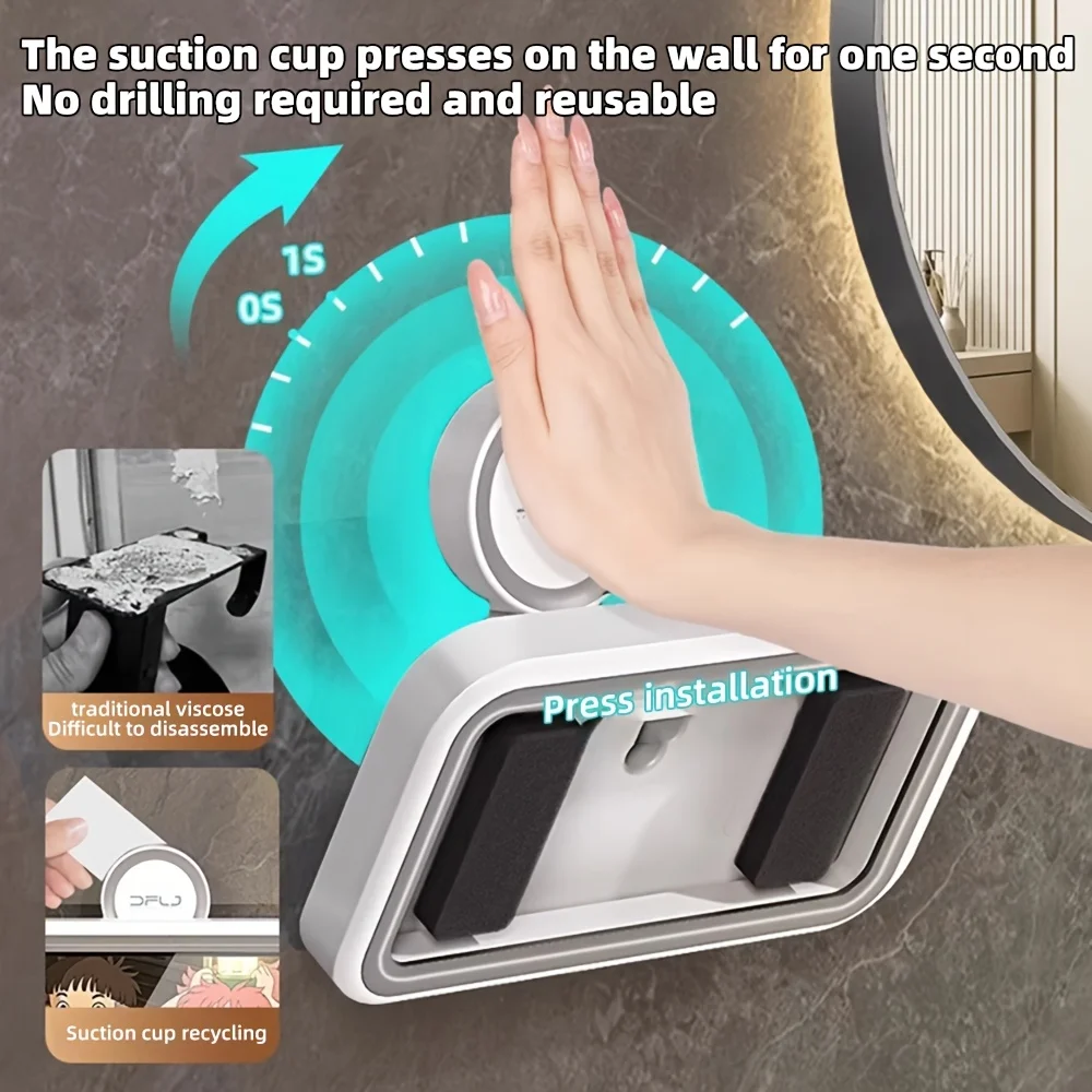 Soporte móvil impermeable con ventosa para bañar gatos y perros - imagen 3