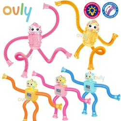 Pop Tube Mechanical Robots Toys Anti-stress Sensory Fidget Android Sensory Push Bubble Balls Decompression Pipe Toddler1-3 Kids