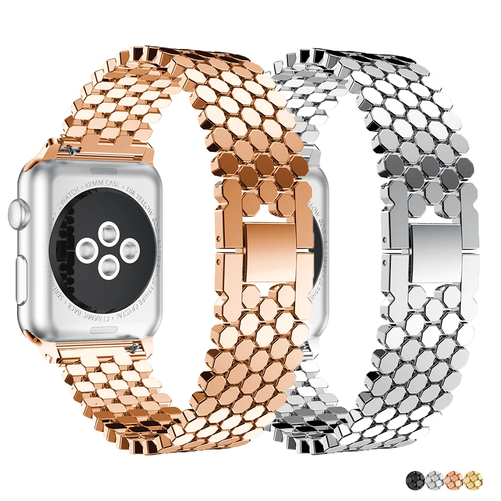 

Luxury Strap for Apple watch series 7 SE 6 5 4 3 45mm 41mm stainless steel bracelet correa Apple watch band 44mm 40mm 42mm 38mm