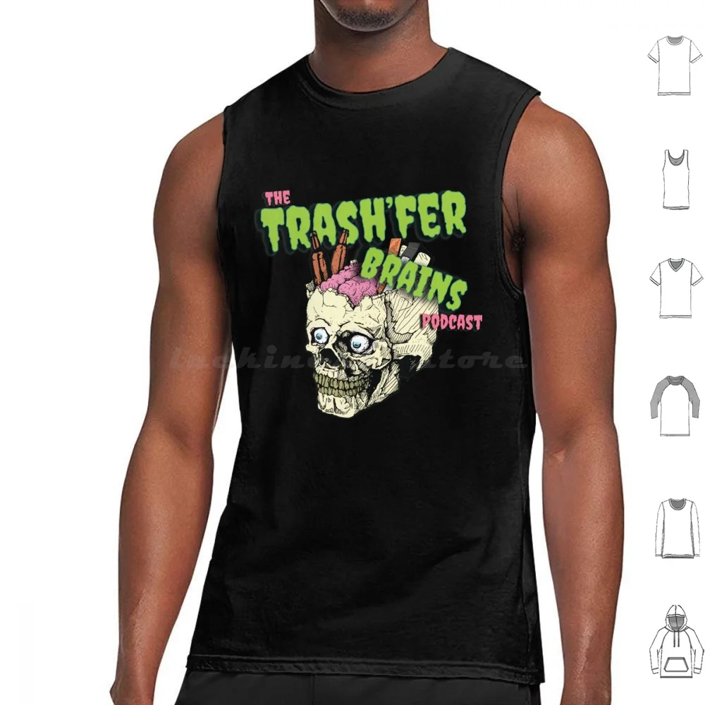 Trash&x27 ; Fer Brains Logo Classic Tank Tops Print Cotton Trash X27 Fer Brains Logo